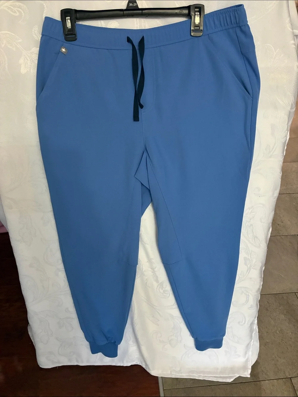 Figs Men's Cobalt Blue Jogger Scrubs Sweatpants with Drawstring